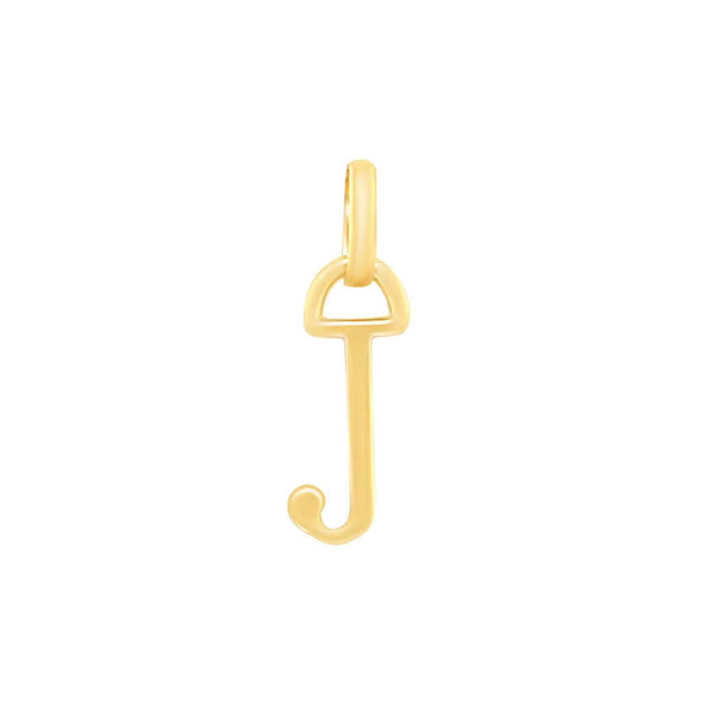9kt Yellow Gold Block Initial Pendant