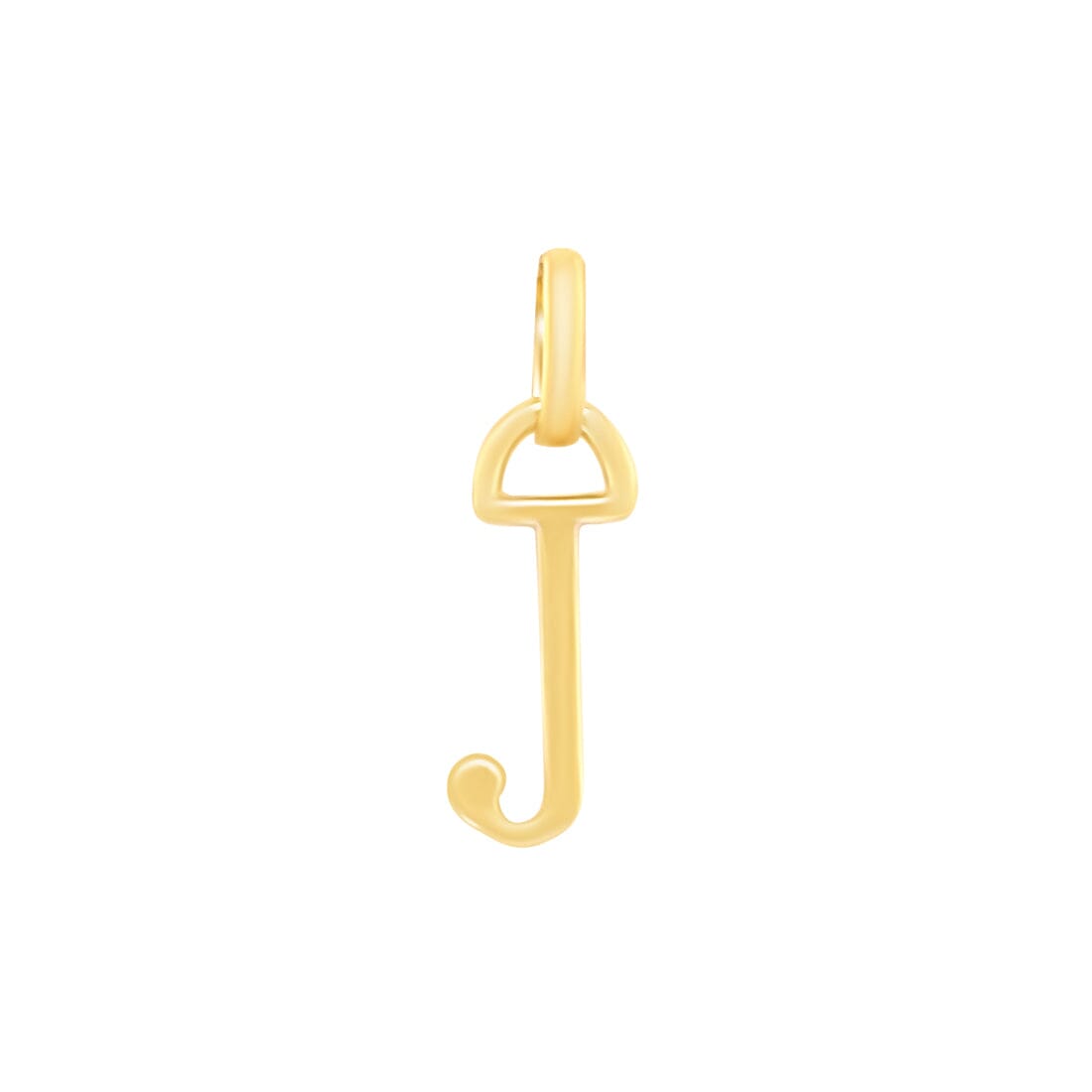 9kt Yellow Gold Block Initial Pendant