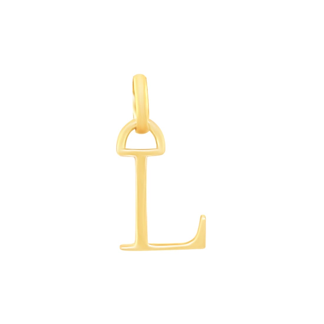9kt Yellow Gold Block Initial Pendant