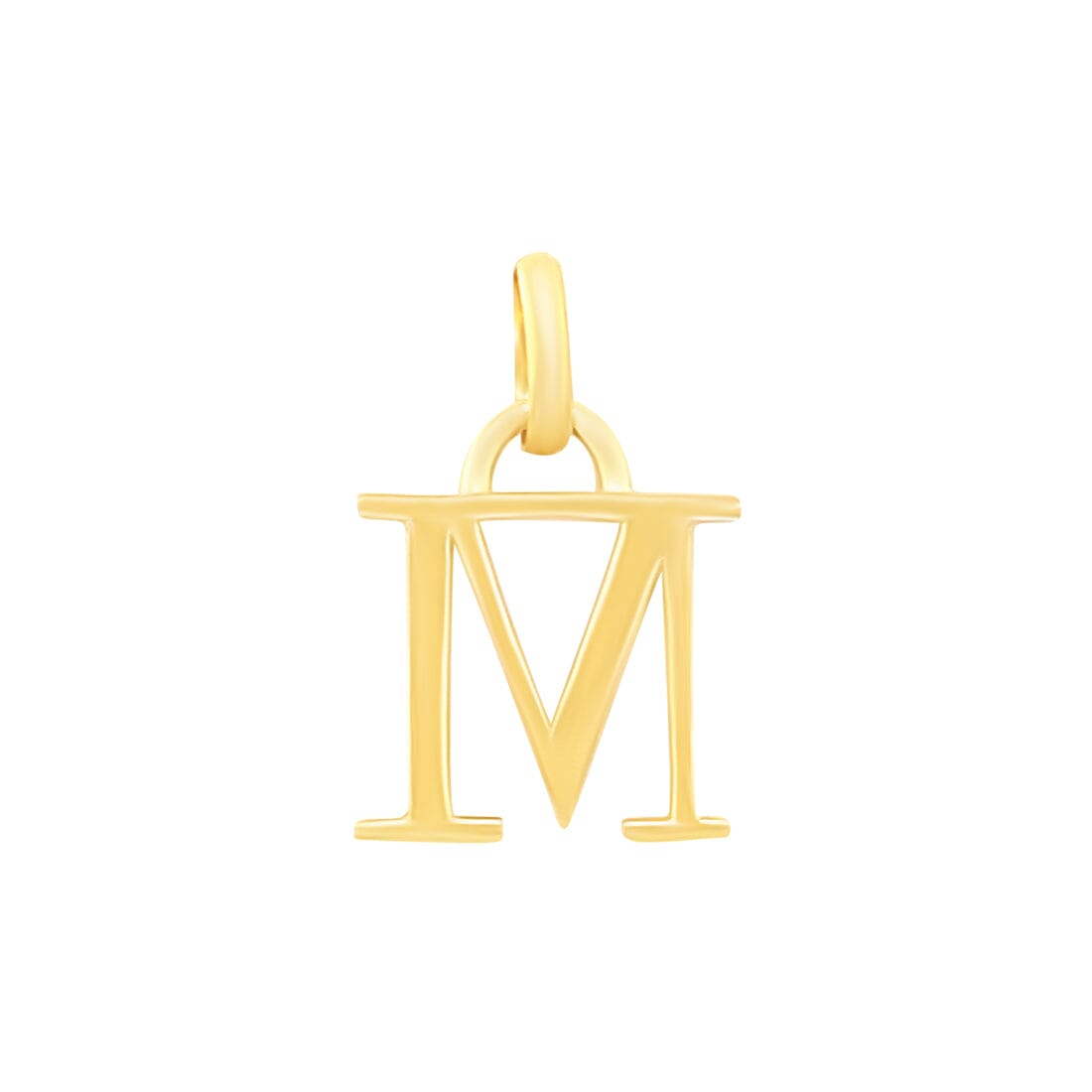 9kt Yellow Gold Block Initial Pendant