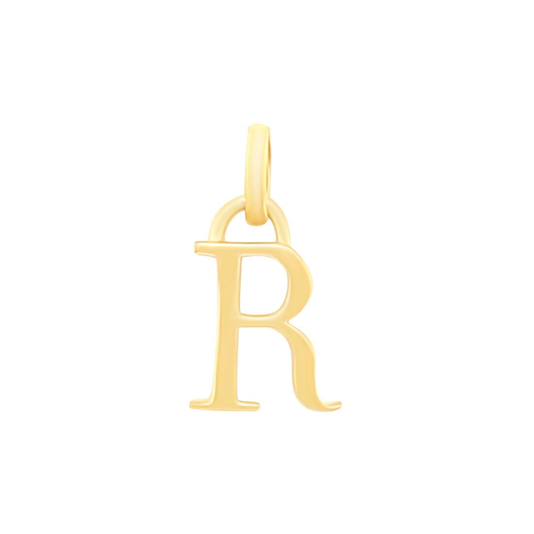9kt Yellow Gold Block Initial Pendant