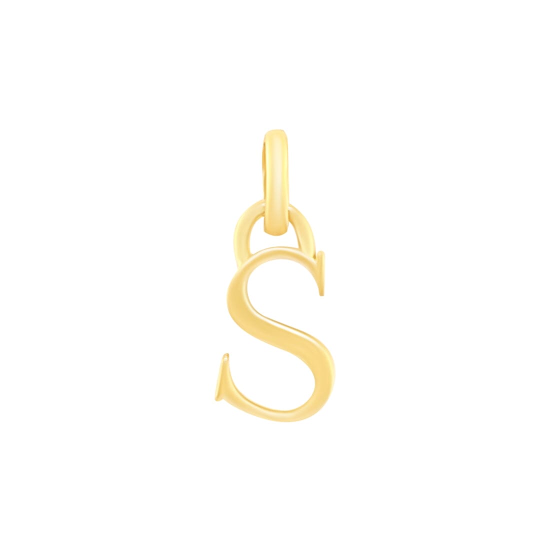 9kt Yellow Gold Block Initial Pendant