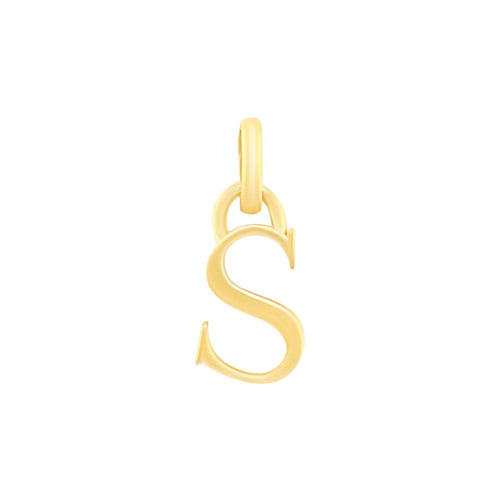 9kt Yellow Gold Block Initial Pendant