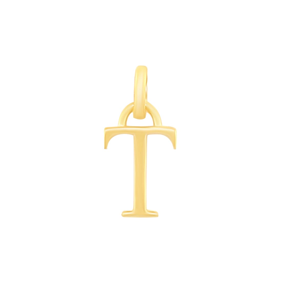 9kt Yellow Gold Block Initial Pendant