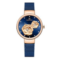 Naviforce Blue Dial Milanese Strap Women Watch NF5013 RG/BE/BE