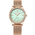 Naviforce Green Dial Rose Gold Milanese Strap Women Watch NF5028 RG/GN