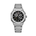 Naviforce Black Dial Silver Stainless Steel Strap Men Watch NF9216S S/B