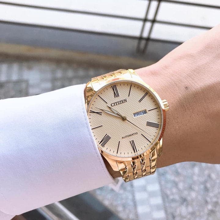 CITIZEN MECHANICAL NH8352-53P GOLD STAINLESS STEEL MEN'S WATCH
