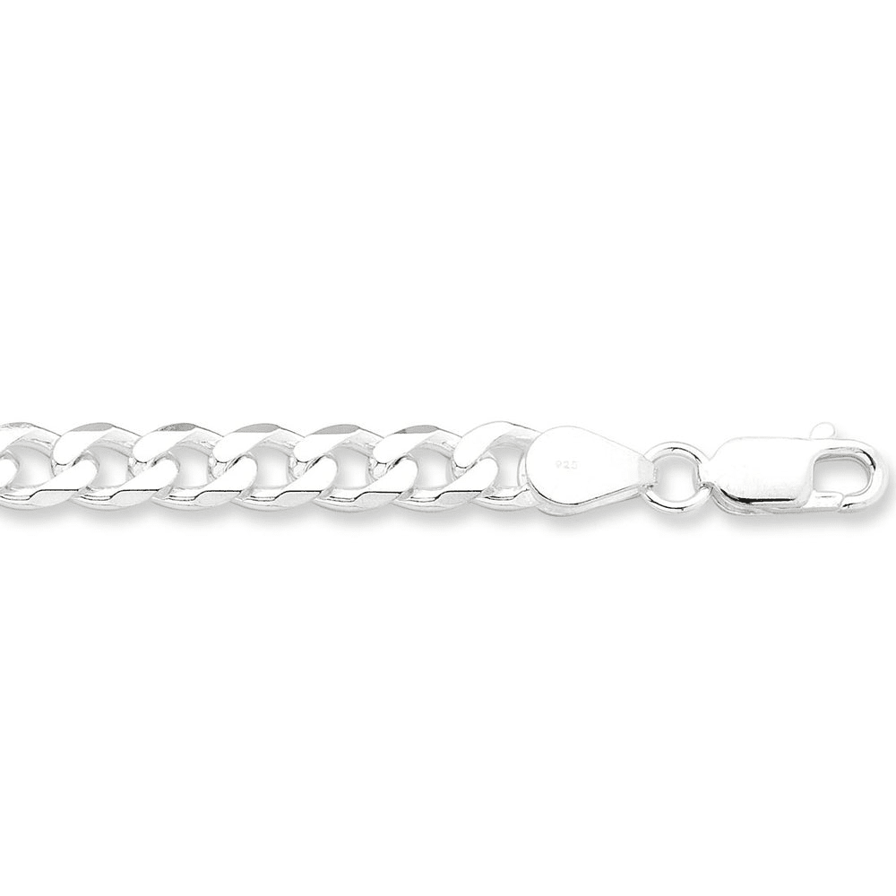 55cm 6.5mm Curb Chain Necklace in Sterling Silver
