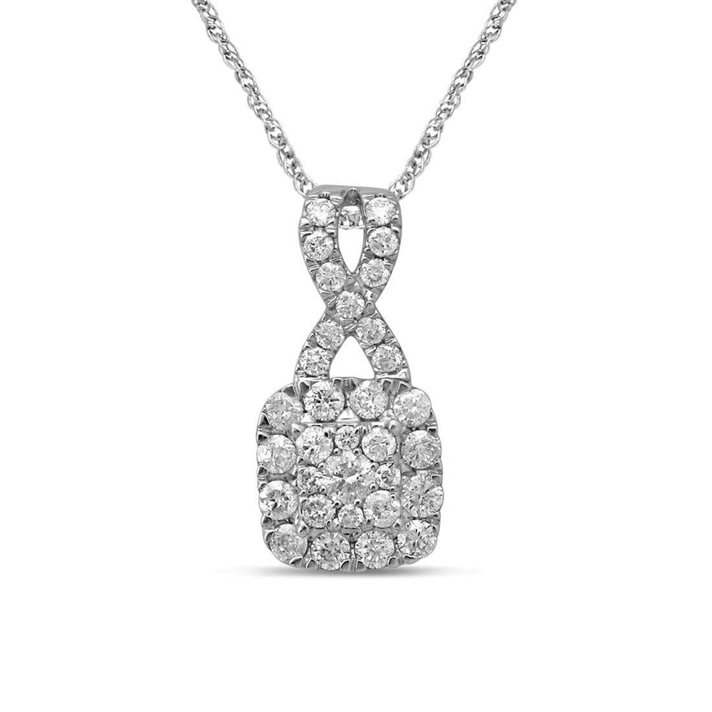 9kt White Gold 0.60ct Diamond Necklace