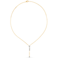 43cm Drop Lariat Necklace with 1.00tw of Laboratory-Grown Diamonds in 9kt Yellow Gold