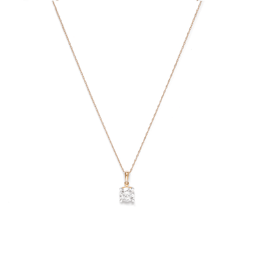 45cm 1.00ct Laboratory-Grown Diamond Solitaire Necklace in 9kt Yellow Gold