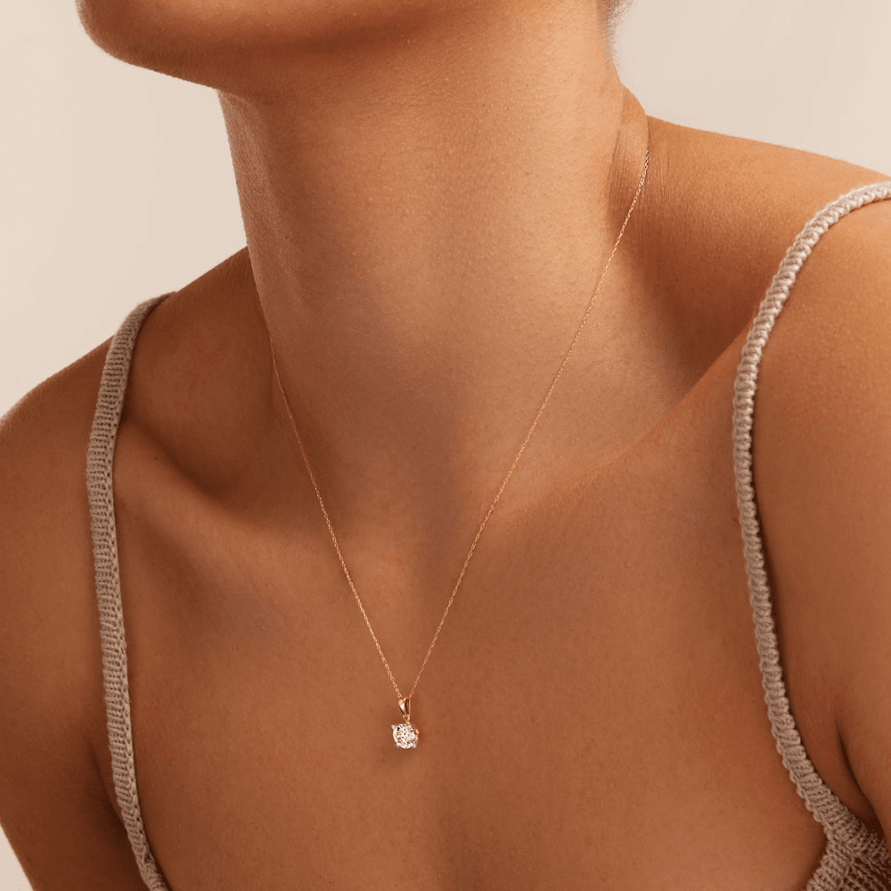 45cm 1.00ct Laboratory-Grown Diamond Solitaire Necklace in 9kt Yellow Gold