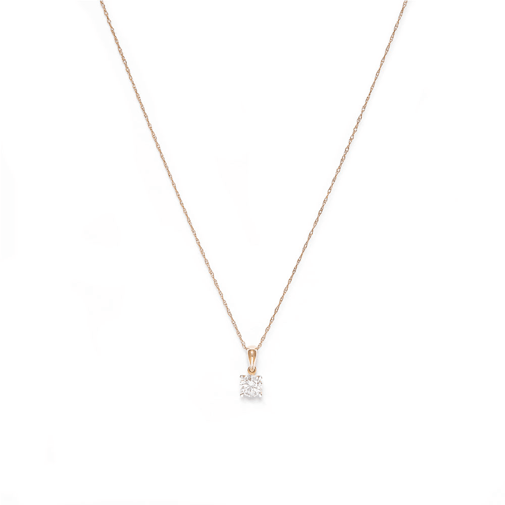 45cm  0.50ct  Laboratory-Grown Diamond Solitaire Necklace in 9kt Yellow Gold