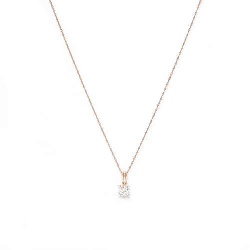 45cm  0.50ct  Laboratory-Grown Diamond Solitaire Necklace in 9kt Yellow Gold