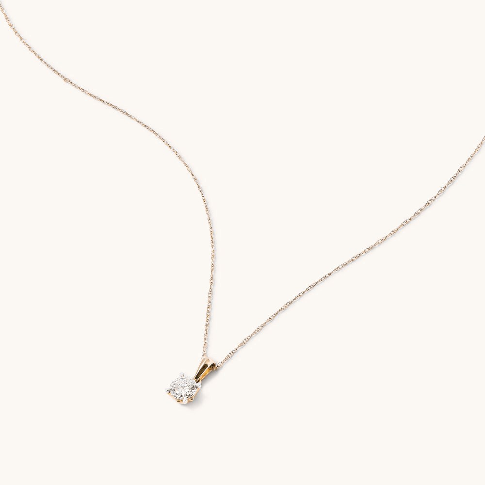 45cm  0.50ct  Laboratory-Grown Diamond Solitaire Necklace in 9kt Yellow Gold