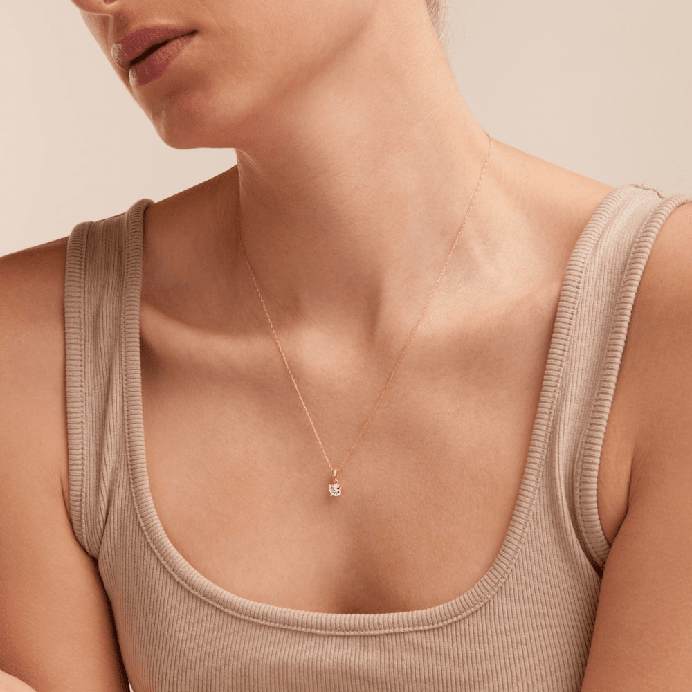 45cm  0.50ct  Laboratory-Grown Diamond Solitaire Necklace in 9kt Yellow Gold