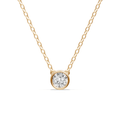 45cm Bezel Necklace with 0.20ct of Laboratory-Grown Diamonds in 9kt Yellow Gold