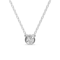 45cm Bezel Pendant Necklace with 0.40ct of Laboratory-Grown Diamonds in Sterling Silver and Platinum