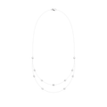 46cm Multi Layered Bezel Necklace with 1.00tw of Laboratory-Grown Diamonds in Sterling Silver and Platinum