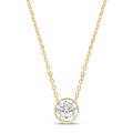 0.20ct Diamond Solitaire Bezel 45cm Necklace in 9kt Yellow Gold