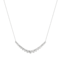 45cm Graduated Necklace with 2.00tw of Laboratory-Grown Diamonds in Sterling Silver with Rhodium Plating