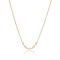 45cm Cubic Zirconia Marquise Necklace in 18kt Gold Plated Sterling Silver