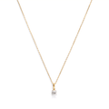 45cm Solitaire Bail Necklace with 0.15ct of Laboratory-Grown Diamonds in 9kt Yellow Gold