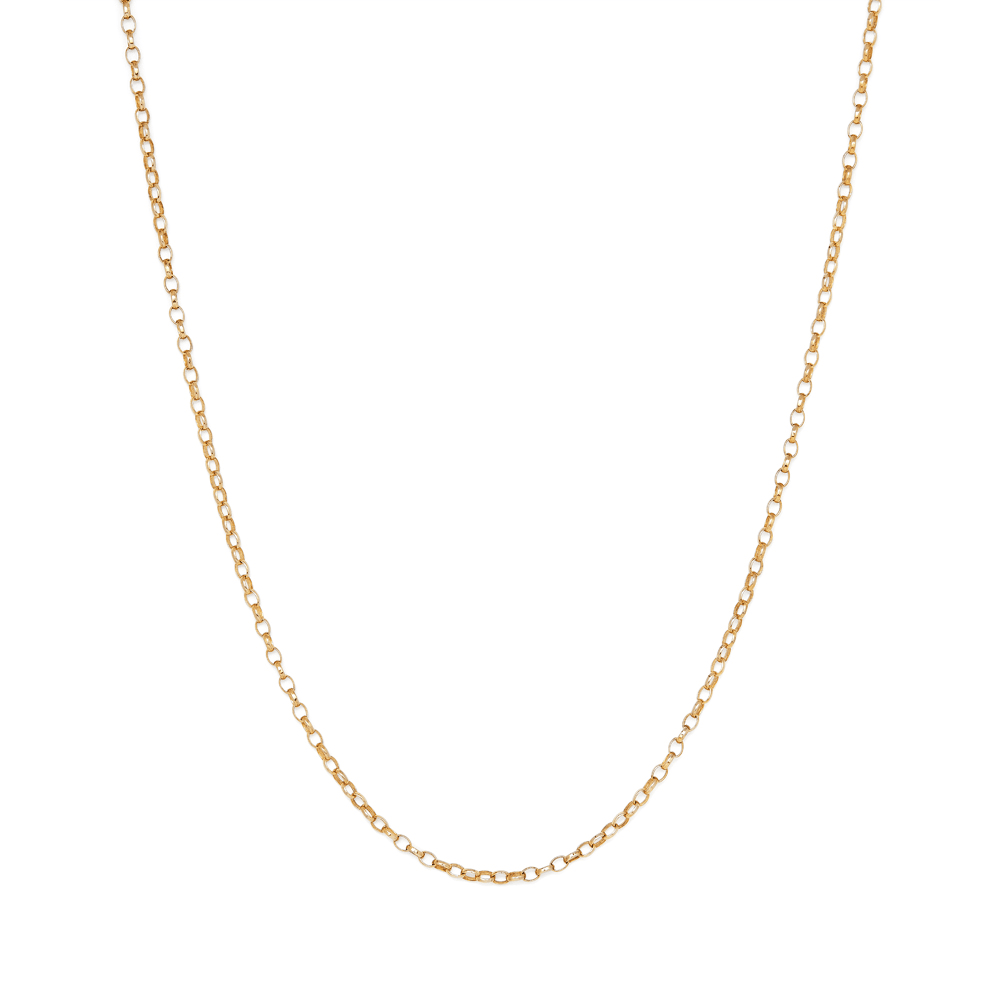 45cm Oval Belcher Chain Necklace in 9kt Yellow Bonded Gold
