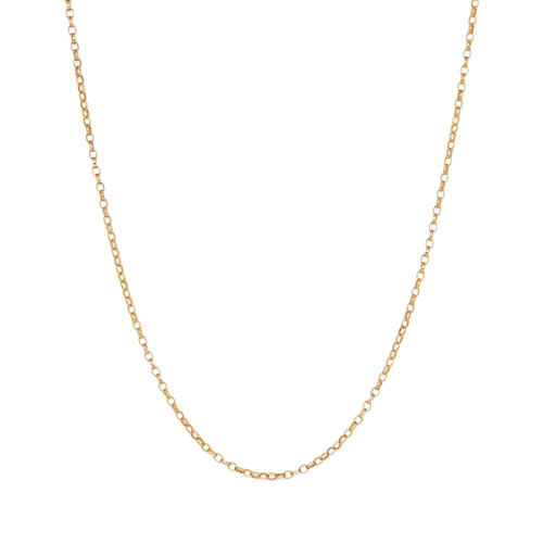 45cm Oval Belcher Chain Necklace in 9kt Yellow Bonded Gold