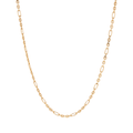 45cm Flat Figaro Chain in 9kt Yellow Bonded Gold