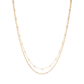 45cm Layered Ball Station Necklace in 9kt Bonded Yellow Gold