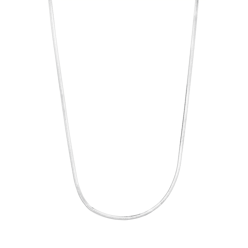 45cm 2mm Width Herringbone Chain Necklace in Sterling Silver