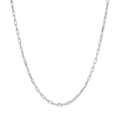 45cm 4mm Width Paperclip Chain in Sterling Silver