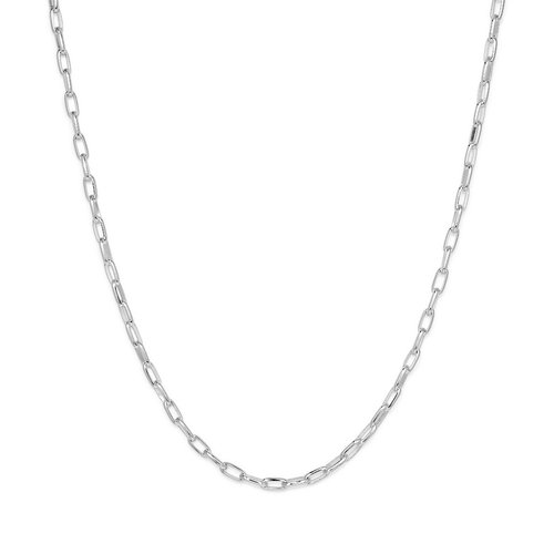 45cm 4mm Width Paperclip Chain in Sterling Silver