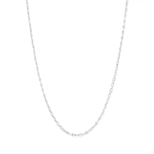 50cm 3mm Width Figaro Paperclip Chain in Sterling Silver