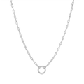 45cm Rope O Ring Paperclip Chain Necklace in Sterling Silver