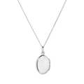 45cm Oval Locket Pendant Necklace in Sterling Silver