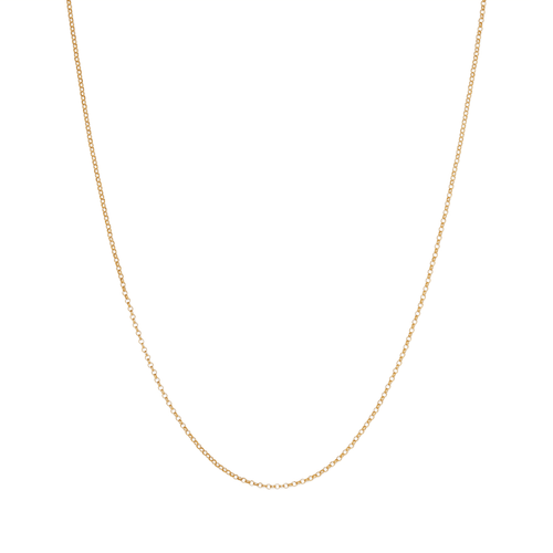 55cm 2mm Width Hollow Belcher Chain in 9kt Yellow Gold