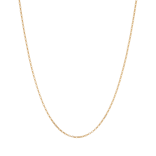 55cm Fine Hollow Oval Belcher Chain in 9kt Yellow Gold