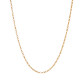 45cm Hollow Paperclip Chain in 9ct Yellow Gold