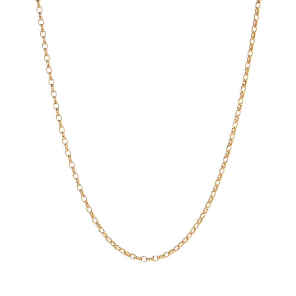 55cm Hollow Oval Belcher Chain in 9kt Yellow Gold