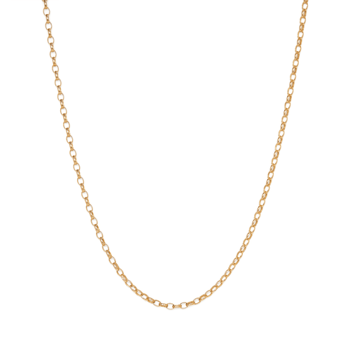 55cm Hollow Oval Belcher Chain in 9kt Yellow Gold