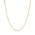 55cm 4mm Width Flat Curb Chain in 9kt Yellow Gold