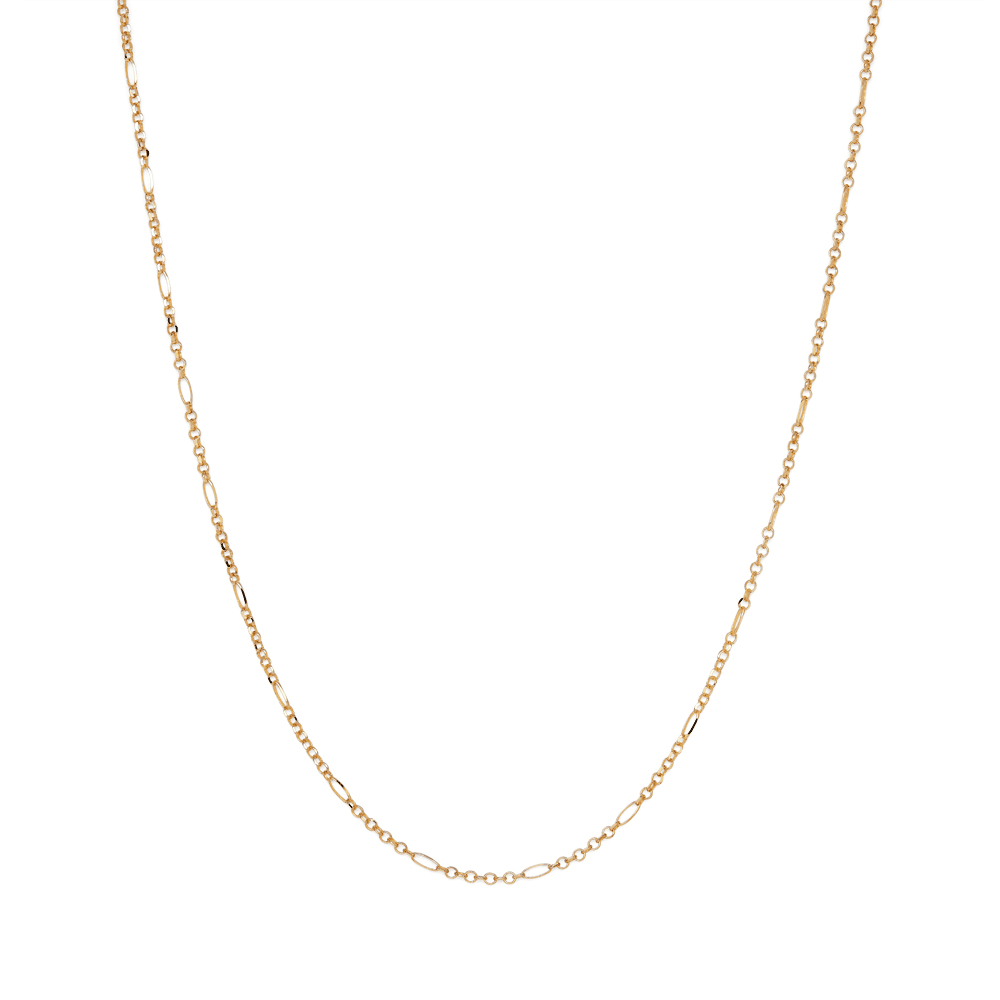 45cm Diamond Cut Figaro Chain in 9kt Yellow Gold