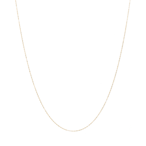 45cm Diamond Cut Cable Chain in 9kt Yellow Gold