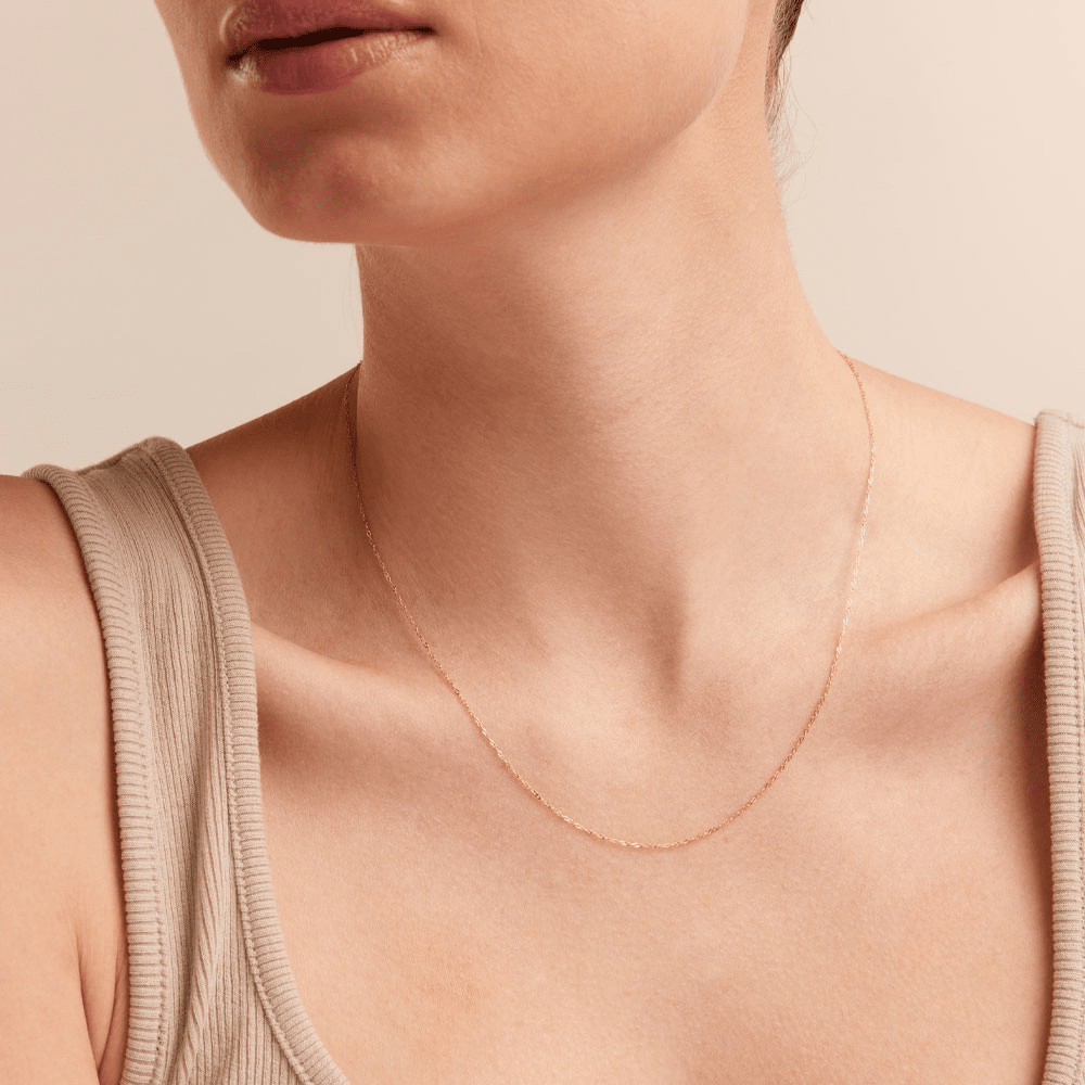45cm Paperclip Chain in 9kt Yellow Gold