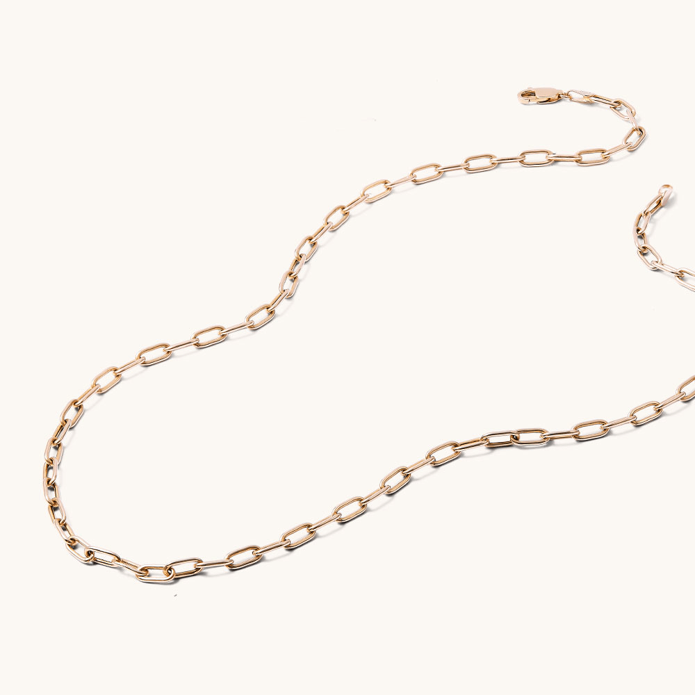 45cm Fine Paperclip Chain in 9kt Yellow Gold