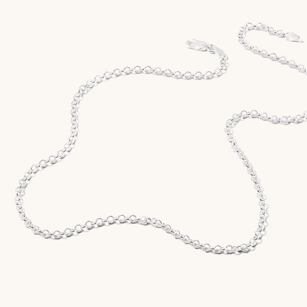 45cm Round Belcher Chain in Sterling Silver