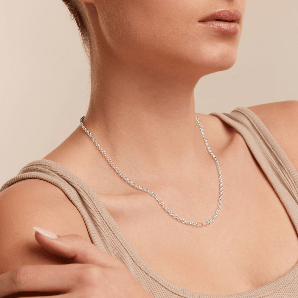 45cm Round Belcher Chain in Sterling Silver